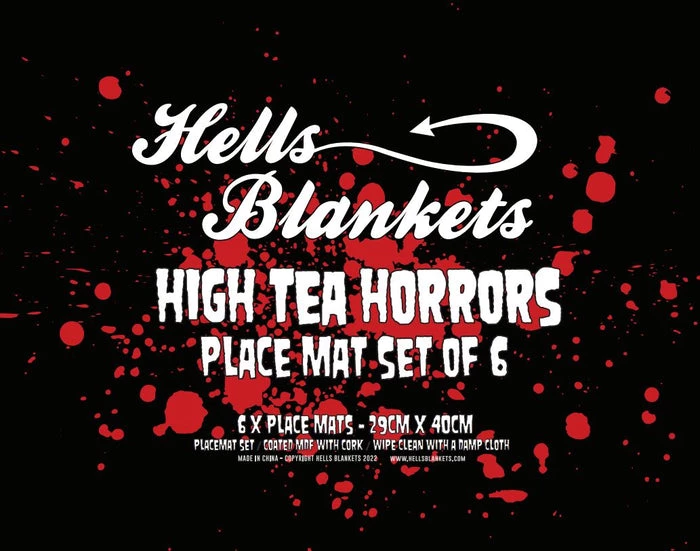 Buy ✨ HELLS BLANKETS Gothic Homewares High Tea Horrors | PLACEMAT SET ❤️ 8 Buy ✨ HELLS BLANKETS Gothic Homewares High Tea Horrors | PLACEMAT SET ❤️ - Image 6