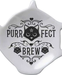 Cheap โค๏ธ ALCHEMY GOTHIC Gothic Homewares Purrfect Brew | TEABAG DISH ๐