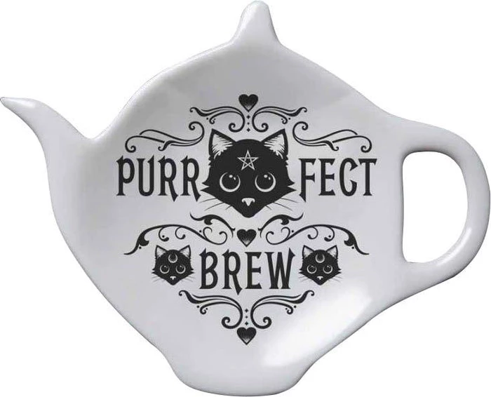 Cheap โค๏ธ ALCHEMY GOTHIC Gothic Homewares Purrfect Brew | TEABAG DISH ๐ 3 Cheap โค๏ธ ALCHEMY GOTHIC Gothic Homewares Purrfect Brew | TEABAG DISH ๐
