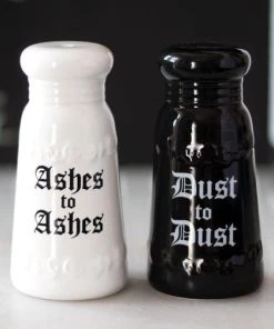 Discount π₯ GOTHIC GIFTS Gothic Homewares Ashes To Ashes | SALT AND PEPPER SET π