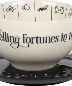 Budget ⭐ GOTHIC GIFTS Gothic Homewares Fortune Telling | CERAMIC TEACUP 🛒