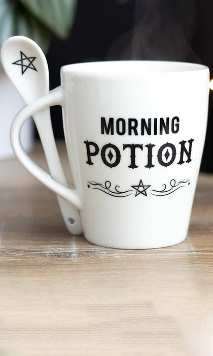 Cheapest ⌛ GOTHIC GIFTS Witchcraft Morning Potion | MUG & SPOON SET ⌛ 3 Cheapest ⌛ GOTHIC GIFTS Witchcraft Morning Potion | MUG & SPOON SET ⌛