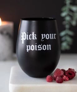 Hot Sale 🧨 GOTHIC GIFTS Gothic Homewares Pick Your Poison | STEMLESS WINE GLASS ✨ -Beserk Home Store gothic gifts pick your poison stemless wine glass 4 3d6198b3 0ce4 4e82 adbf 299455233f3d 700x700