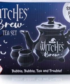 Brand new 🌟 HOMEWARES Gothic Homewares Witches' Brew Cauldron | TEA SET 🥰 -Beserk Home Store homewares witches brew cauldron tea set 5 700x700