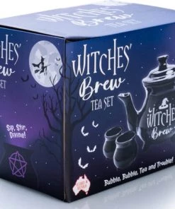 Brand new 🌟 HOMEWARES Gothic Homewares Witches' Brew Cauldron | TEA SET 🥰 -Beserk Home Store homewares witches brew cauldron tea set 6 700x700