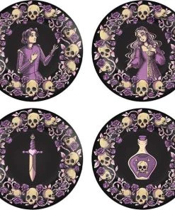 Cheap โ HOT CHOCOLATE Gothic Homewares Romeo And Juliet | PLATE SET ๐ฅฐ